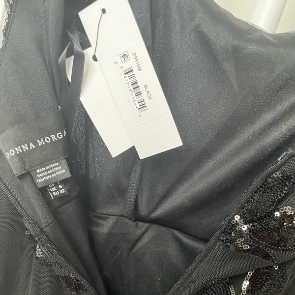 Donna Morgan NWT Floral Mesh Sequin Midi Dress - Picture 7 of 8